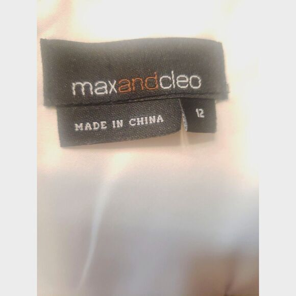 Max and Cleo Floral Sheer Lined Padded Cups Rear Zipper Halter Dress Size 12 - Picture 2 of 7